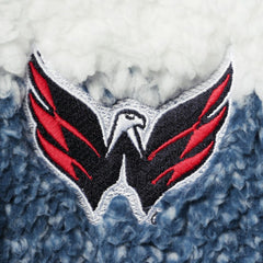 Washington Capitals G-III 4Her by Carl Banks Women's Plaid Sherpa Quarter-Zip Jacket - Navy/White Jackets