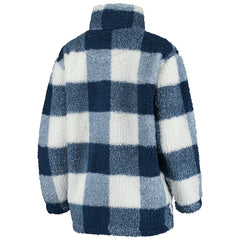 Washington Capitals G-III 4Her by Carl Banks Women's Plaid Sherpa Quarter-Zip Jacket - Navy/White Jackets