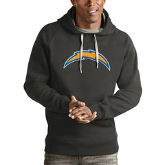 Los Angeles Chargers Antigua Victory Pullover Hoodie - Charcoal sale