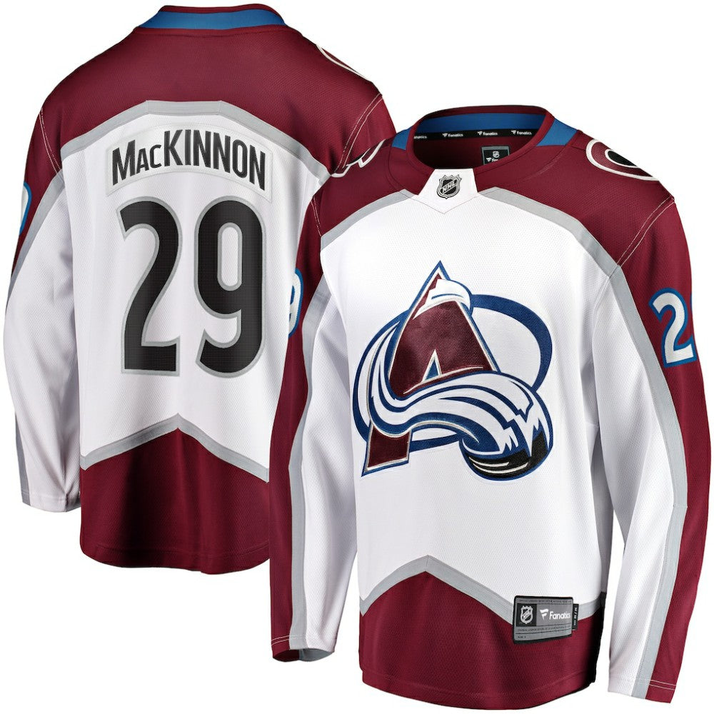 Nathan MacKinnon Colorado Avalanche Fanatics Breakaway Jersey - White Jerseys