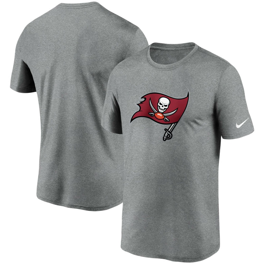 Tampa Bay Buccaneers Logo Essential Legend Performance T-Shirt - Heathered Pewter discount