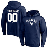 New York Yankees Cooperstown Winning Streak Personalized Name & Number Pullover Hoodie Navy
