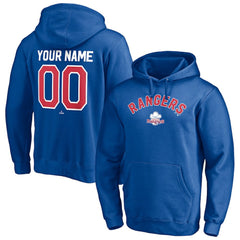 Texas Rangers Cooperstown Winning Streak Personalized Name & Number Pullover Hoodie Royal