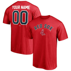 Boston Red Sox Cooperstown Winning Streak Personalized Name & Number T-Shirt Red