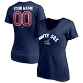 Chicago White Sox Women's Cooperstown Winning Streak Personalized Name & Number V-Neck T-Shirt Navy