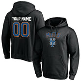 New York Mets Cooperstown Winning Streak Alternate Personalized Name & Number Pullover Hoodie Black