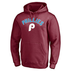 Philadelphia Phillies Cooperstown Winning Streak Alternate Personalized Name & Number Pullover Hoodie Burgundy