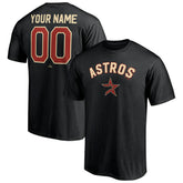 Houston Astros Cooperstown Winning Streak Alternate Personalized Name & Number T-Shirt Black