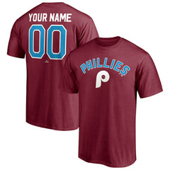 Philadelphia Phillies Cooperstown Winning Streak Alternate Personalized Name & Number T-Shirt Burgundy