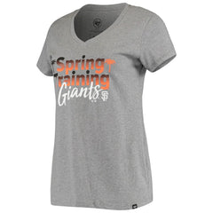 San Francisco Giants Women's Spring Training Fade V-Neck T-Shirt Heathered Gray