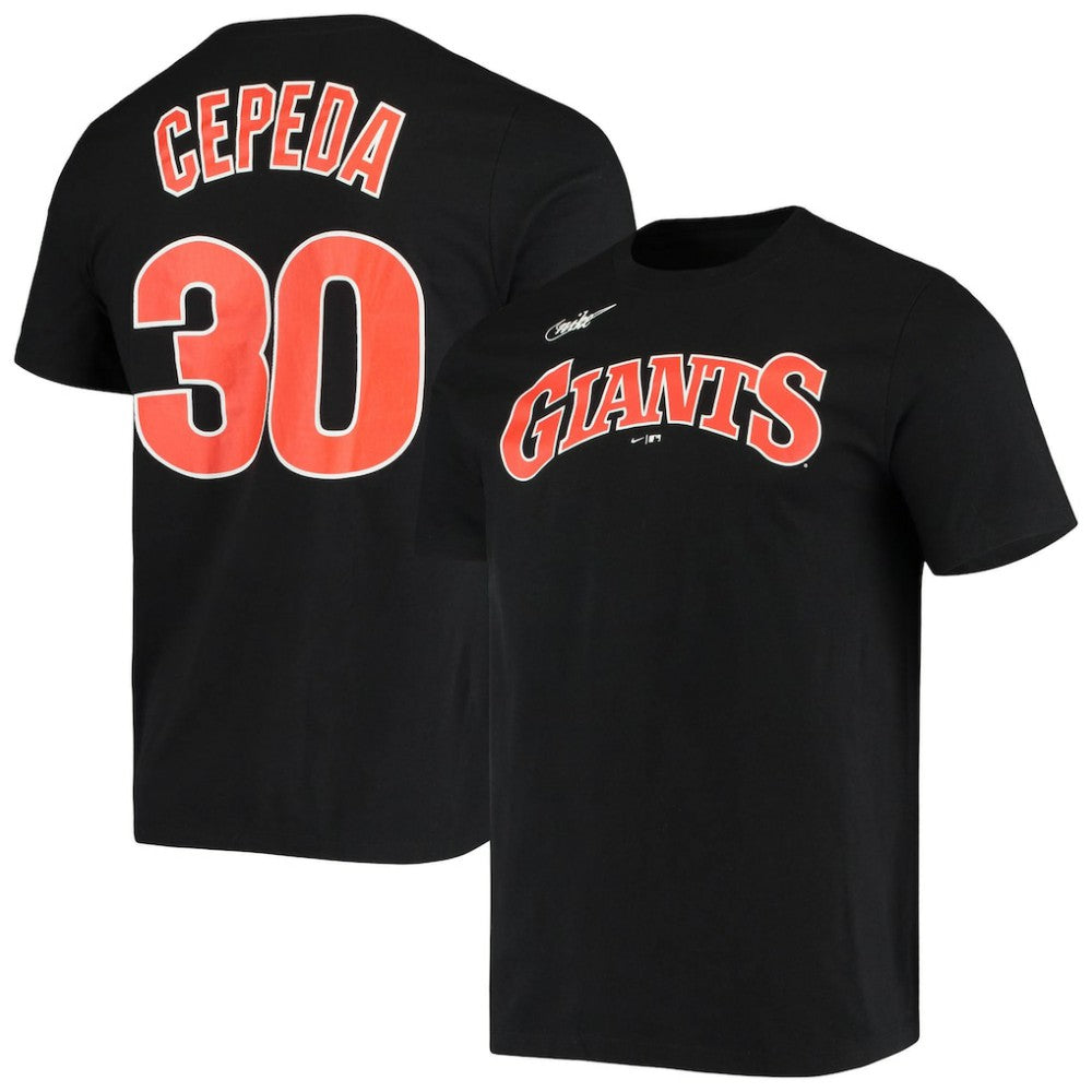 Orlando Cepeda San Francisco Giants Name & Number T-Shirt Black