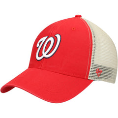 Washington Nationals Flagship Washed MVP Trucker Snapback Hat Red/Natural