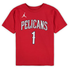Zion Williamson New Orleans Pelicans Jordan Brand Preschool Statement Edition Name & Number T-Shirt - Red online