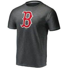 Boston Red Sox Official Logo Space Dye T-Shirt Charcoal