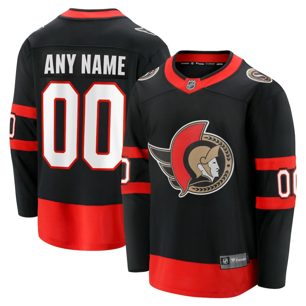 Ottawa Senators Fanatics Home Custom Breakaway Jersey - Black Jerseys