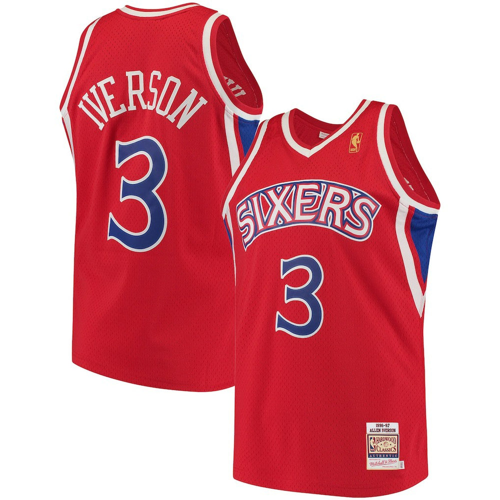 Allen Iverson Philadelphia 76ers 1996/97 Hardwood Classics Authentic Jersey - Red online