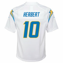 Justin Herbert Los Angeles Chargers Youth Game Jersey - White cheap