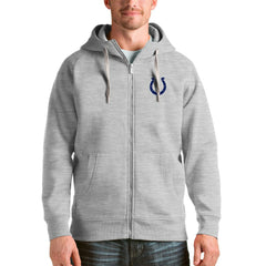 Indianapolis Colts Antigua Victory Full-Zip Hoodie - Heather Gray discount