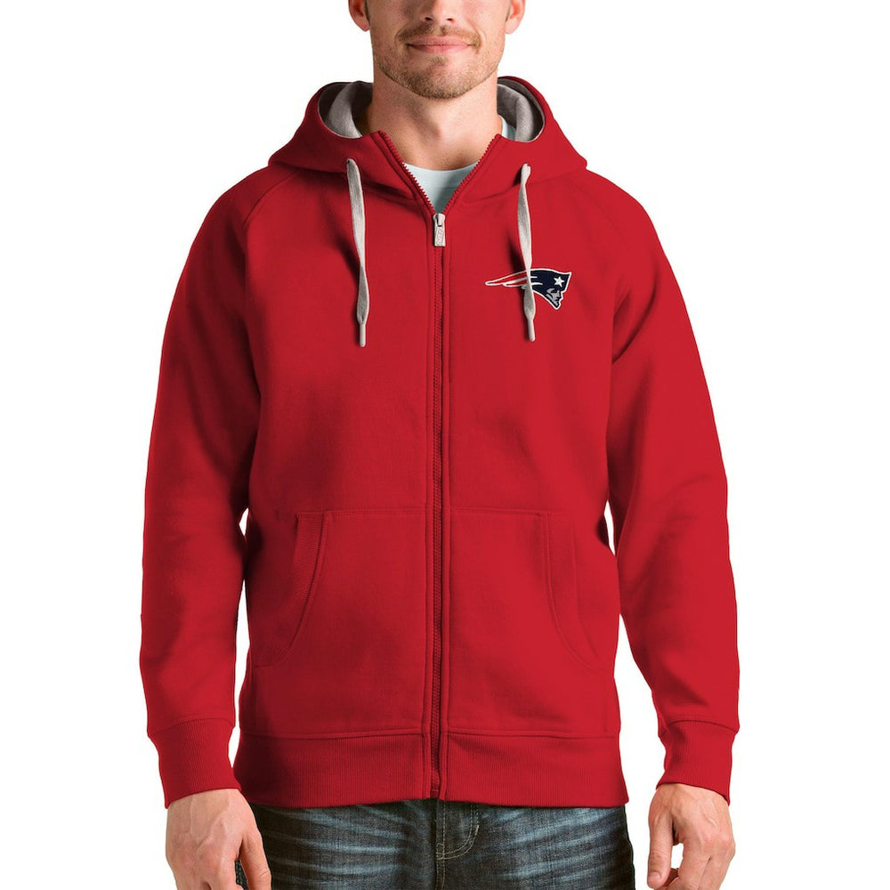 New England Patriots Antigua Victory Full-Zip Hoodie - Red sale