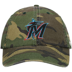 Miami Marlins Team Clean Up Adjustable Hat Camo