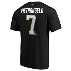 Alex Pietrangelo Vegas Golden Knights Fanatics Authentic Stack Name & Number T-Shirt - Black T-shirts
