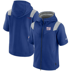 New York Giants Sideline Showout Short Sleeve Full-Zip Hoodie - Royal for sale