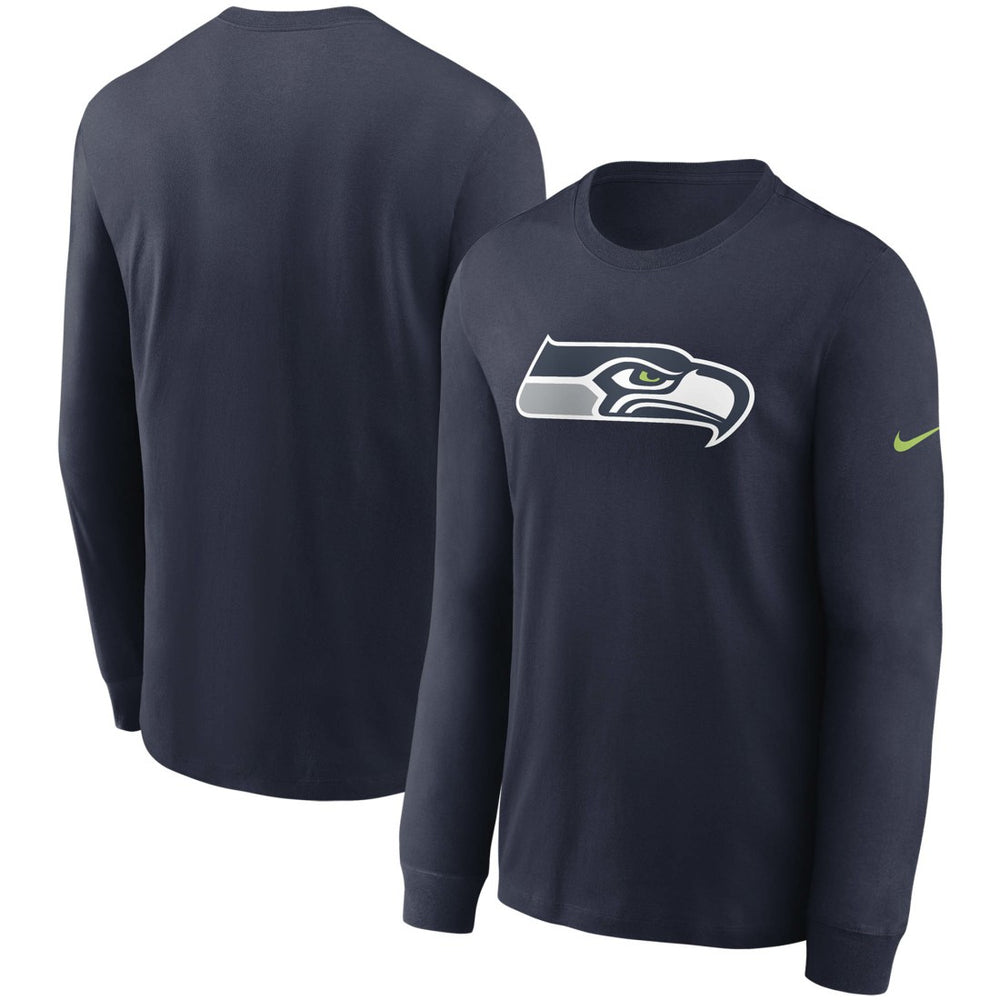 Seattle Seahawks Primary Logo Long Sleeve T-Shirt - College Navy sale