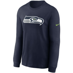 Seattle Seahawks Primary Logo Long Sleeve T-Shirt - College Navy sale