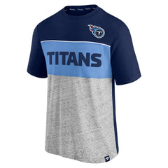 Tennessee Titans Colorblock T-Shirt - Navy/Heathered Gray cheap