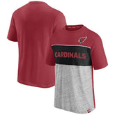 Arizona Cardinals Colorblock T-Shirt - Cardinal/Heathered Gray outlet