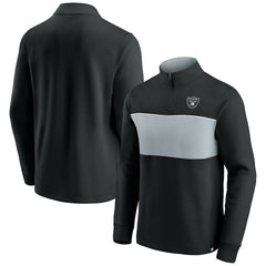Las Vegas Raiders Block Party Quarter-Zip Jacket - Black/Silver outlet