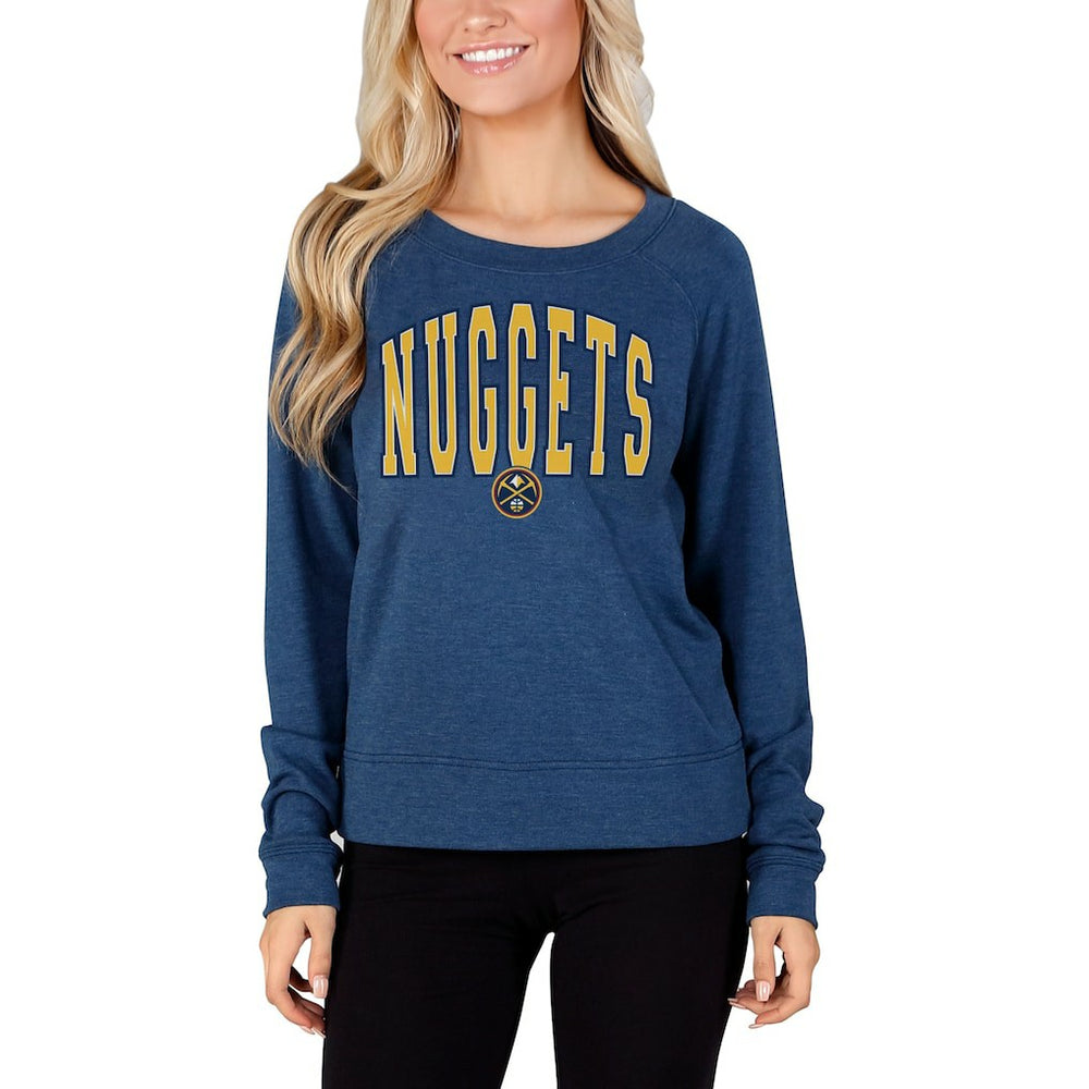Denver Nuggets Concepts Sport Women's Mainstream Terry Long Sleeve Top sale - Navy sale