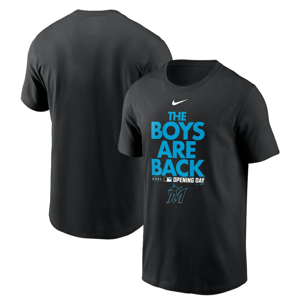 Miami Marlins 2021 Opening Day Phrase T-Shirt Black