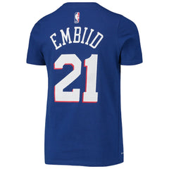 Joel Embiid Philadelphia 76ers Youth Logo Name & Number Performance T-Shirt - Royal cheap