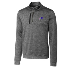 Buffalo Bills Cutter & Buck Big & Tall Stealth Quarter-Zip Pullover Jacket - Gray cheap