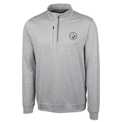 Pittsburgh Steelers Cutter & Buck Big & Tall Stealth Quarter-Zip Pullover Jacket - Heather Gray outlet