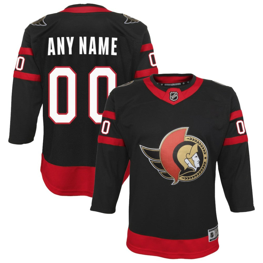 Ottawa Senators Youth Home Custom Premier Jersey - Black Jerseys