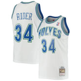 Isaiah Rider Minnesota Timberwolves 1995/96 Hardwood Classics Swingman Jersey - White on sale