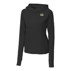 Green Bay Packers Cutter & Buck Women's Traverse Pullover Hoodie - Black for sale