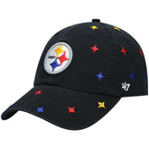 Pittsburgh Steelers '47 Women's Multi Confetti Clean Up Adjustable Hat - Black discount