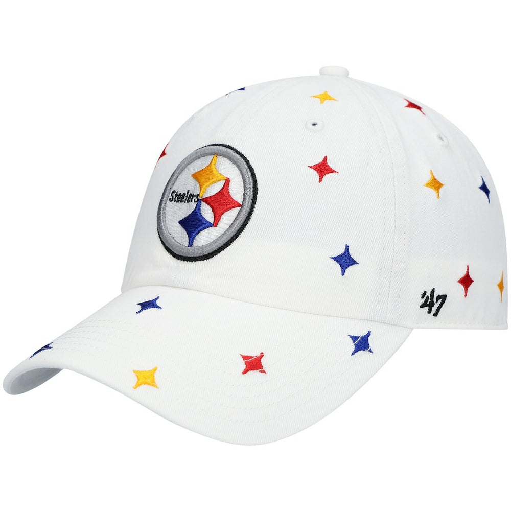 Pittsburgh Steelers '47 Women's Multi Confetti Clean Up Adjustable Hat - White online