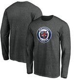 Detroit Tigers Cooperstown Collection Huntington Logo Long Sleeve T-Shirt Charcoal