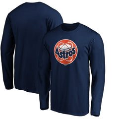 Houston Astros Cooperstown Collection Huntington Logo Long Sleeve T-Shirt Navy