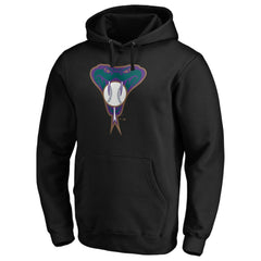 Arizona Diamondbacks Cooperstown Collection Huntington Logo Fitted Pullover Hoodie Black