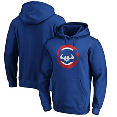 Chicago Cubs Cooperstown Collection Huntington Logo Fitted Pullover Hoodie Royal
