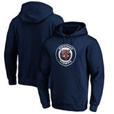 Detroit Tigers Cooperstown Collection Huntington Logo Fitted Pullover Hoodie Navy