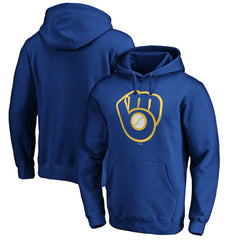 Milwaukee Brewers Cooperstown Collection Huntington Logo Fitted Pullover Hoodie Royal