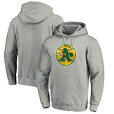Athletics Cooperstown Collection Huntington Logo Fitted Pullover Hoodie Heather Gray