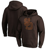 San Diego Padres Cooperstown Collection Huntington Logo Fitted Pullover Hoodie Brown