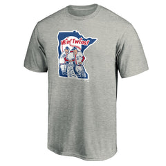 Minnesota Twins Cooperstown Collection Huntington Logo T-Shirt Heathered Gray